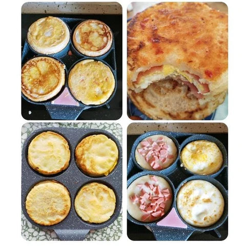 Frigideira Antiaderente de Pedra Maifan - 4 Compartimentos