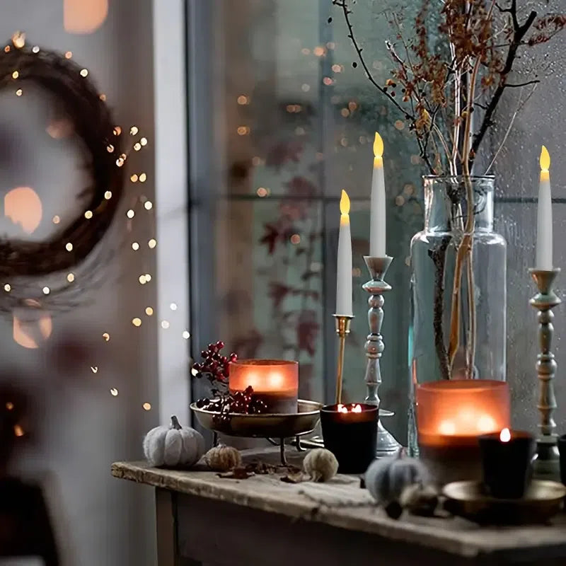 Velas Flutuantes Mágicas - Com Controle de Varinha