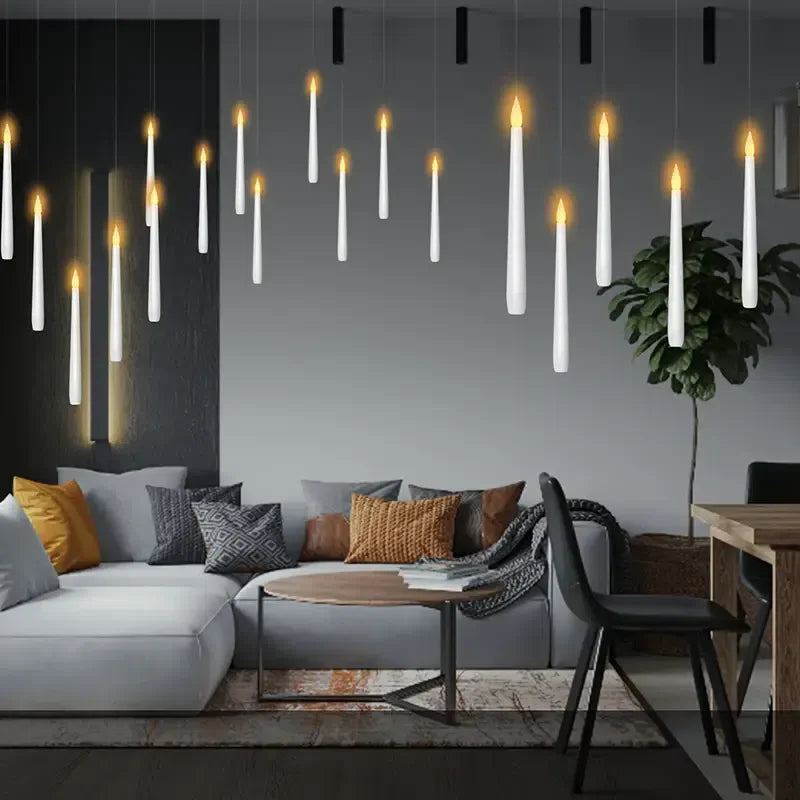 Velas Flutuantes Mágicas - Com Controle de Varinha